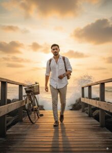Gemini AI Prompt Idea – Sunset Traveler Look